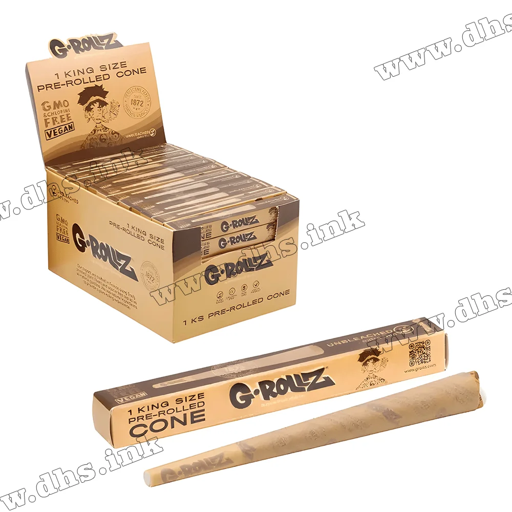 Папір для самокруток G-Rollz KS Unbleached Extra Thin Cone в уп. 1 шт